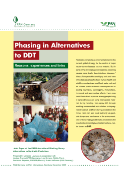 Phasing in Alternatives to DDT