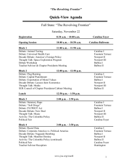 Sample Convention Agenda - Junior State of America