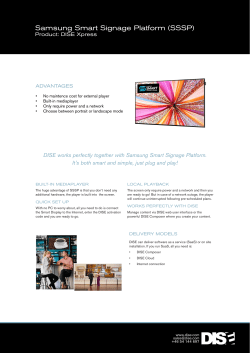 Samsung Smart Signage Platform (SSSP) - Special