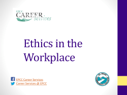 Ethics in the Workplace
