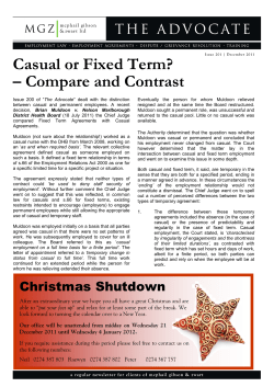 Casual or Fixed Term? – Compare and Contrast