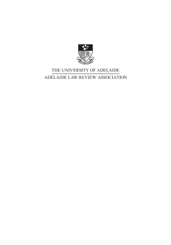 current Adelaide Law Review - The University of Adelaide