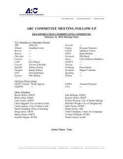 arc committee meeting follow-up - the Atlanta Regional Commission