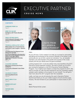 CLIA Executive Partner Cruise News &ndash; November 2016