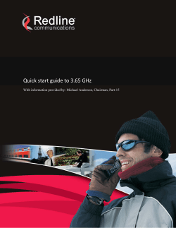 Quick start guide to 3.65 GHz - Convergence Technologies, Inc.