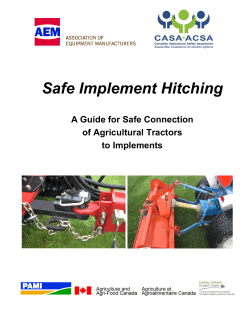 Safe Implement Hitching - Canadian Agricultural Safety Association