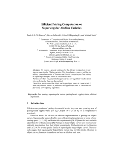 Efficient Pairing Computation on Supersingular Abelian Varieties
