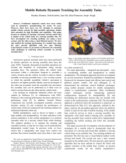 Mobile Robotic Dynamic Tracking for Assembly