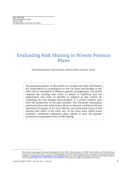 Evaluating Risk Sharing in Private Pension Plans