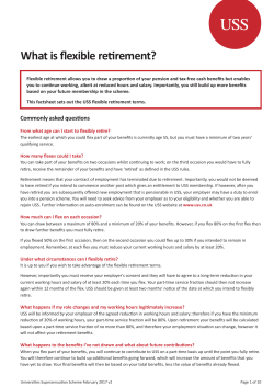 USS Flexible retirement factsheet