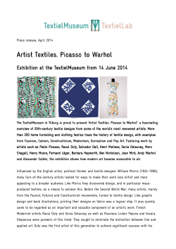 Press Release Artist Textiles