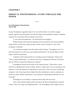 chapter 5 edison vs. westinghouse: an epic struggle for