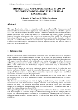 theoretical and experimental study on dropwise condensation in
