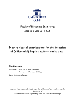 (differential) imprinting from omics data
