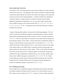 Exclusionary Fencing - Deer-Vehicle Crash Information Clearinghouse