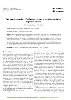Temporal evolution of different temperature plasma during explosive