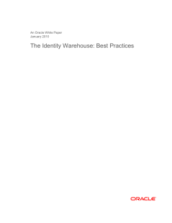 The Identity Warehouse: Best Practices