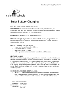 Solar Battery Charging