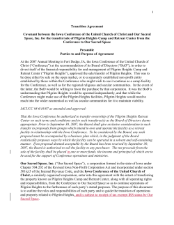 Pilgrim Heights sale/transfer agreement between the Iowa