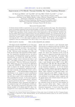 Improvement of Ni Silicide Thermal Stability By Using Vanadium