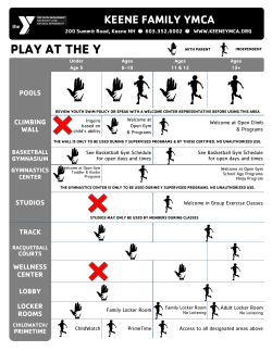 PLAY AT THE Y - Keene Family YMCA