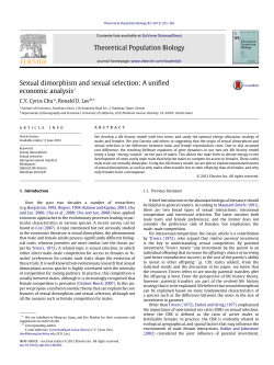 Sexual dimorphism and sexual selection: A unified economic analysis