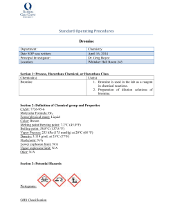 Standard Operating Procedures Bromine