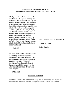 Settlement - ACLU of Pennsylvania