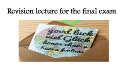 Revision lecture final exam pdf