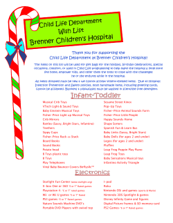 Thank you for supporting the Child Life Department at Brenner