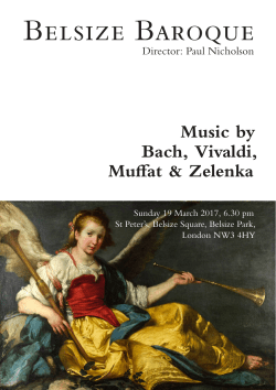19 March 2017 - Belsize Baroque