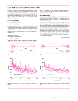 Cross Talk in Unshielded Twisted Pair Cables