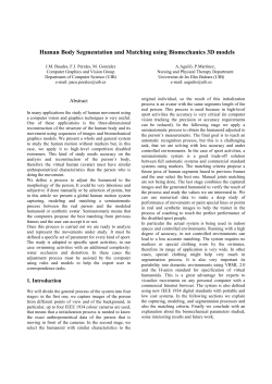 Human Body Segmentation and Matching using Biomechanics 3D