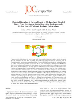 Chemical Recycling of Carbon Dioxide to Methanol and Dimethyl