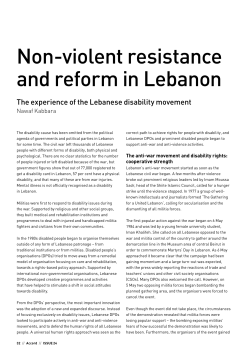 Non-violent resistance and reform in Lebanon