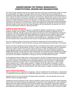 understanding the federal bureaucracy