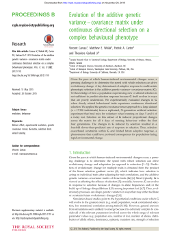 Evolution of the additive genetic variance–covariance matrix under