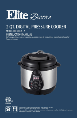 4 QT. DIGITAL PRESSURE COOKER