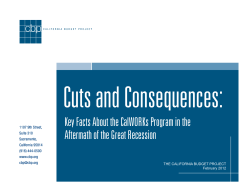 Key Facts About the CalWORKs Program in the Aftermath of the