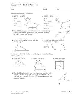 Lesson 11.1 &bull; Similar Polygons