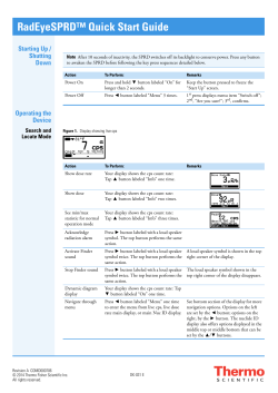 RadEye SPRD Quick Start Guide