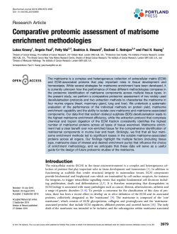 Comparative proteomic assessment of matrisome enrichment