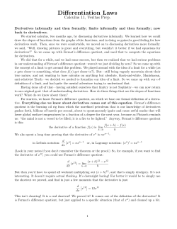 Differentiation Laws
