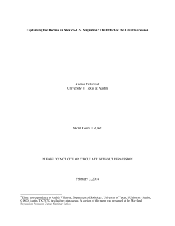 Explaining the Decline in Mexico-U.S. Migration: The Effect of the