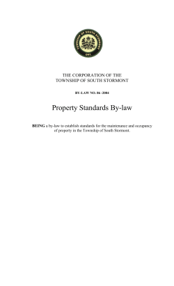 Property Standards - Township of South Stormont