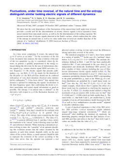 Fluctuations, under time reversal, of the natural time and the entropy