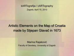 Artistic Elements on the Map of Croatia made by Stjepan Glavač in