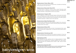 Beverage list - Babylonstoren