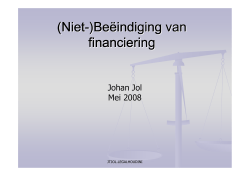 (Niet-)Be&euml;indiging van financiering