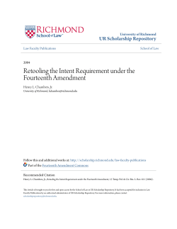 Retooling the Intent Requirement under the Fourteenth Amendment